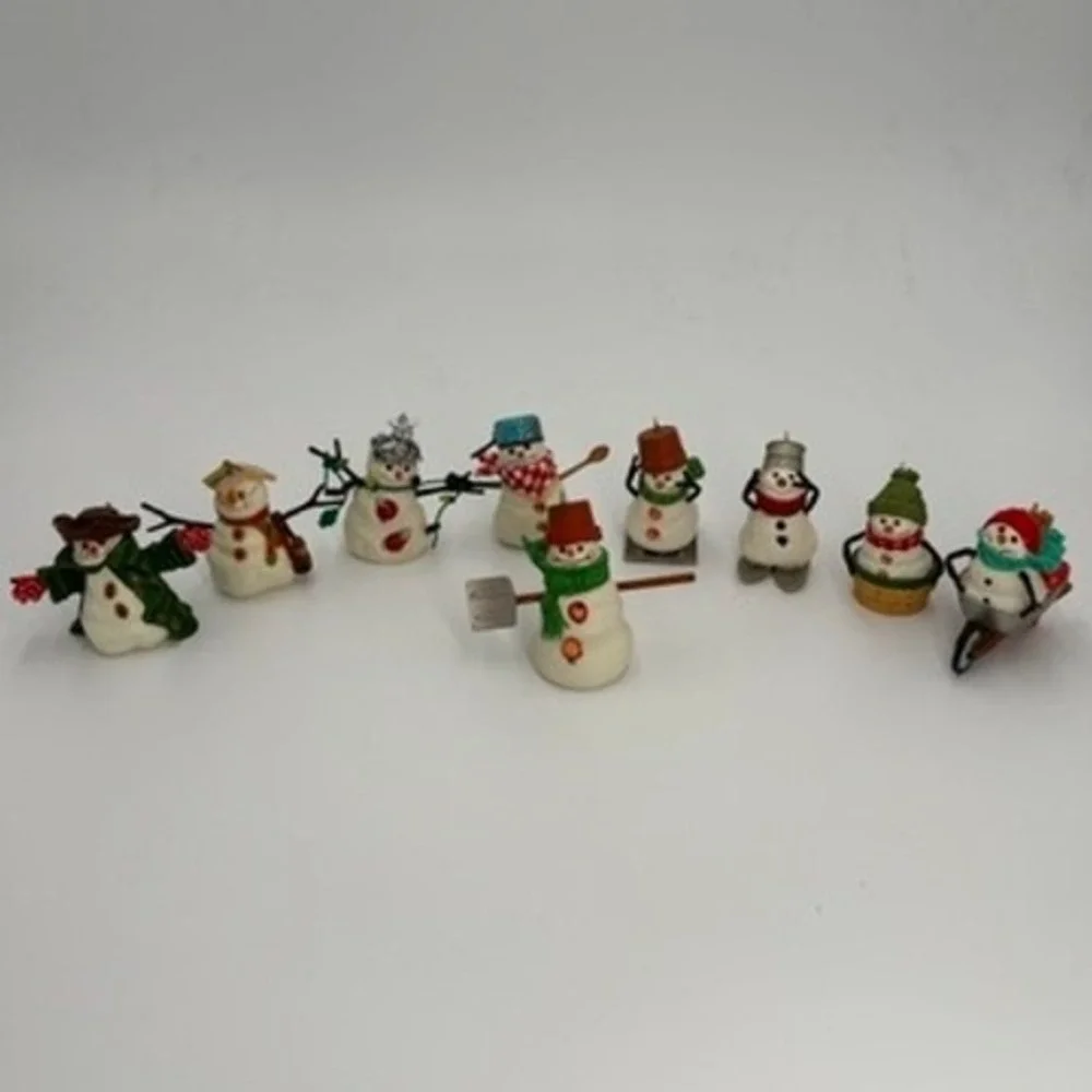 Hallmark Snowmen of Mitford Ornament Lot of 3 Jubilee Race Down‎ Main Street Max
